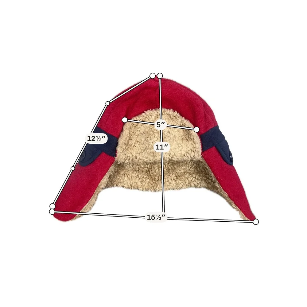 Gap Kids Russian Red Fleece Trapper Hat Faux Fur Ear Flaps S/M 296920-01